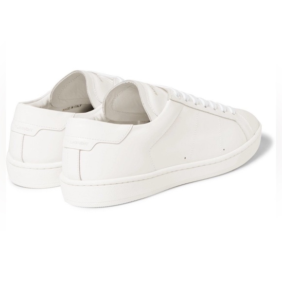 SAINT LAURENT SL01 WHITE LEATHER SNEAKERS - Picture 3 of 6